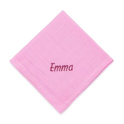 Nuscheli mit Namen, rosa