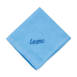 Nuscheli mit Namen, blau