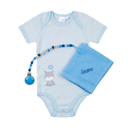 Body-Geschenkset blau, mit Nuscheli & Nuggikette