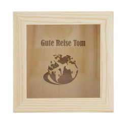 Reise Spardose, mit Gravur