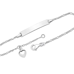 Babyarmband Herz, mit Gravur - 925er Silber