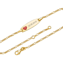 375er Goldarmband Linda, mit Gravur