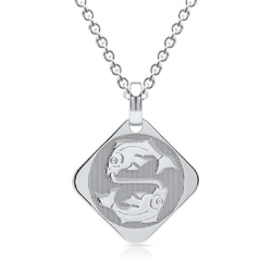 925er Silberkette Fische, mit Gravur
