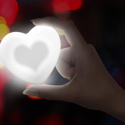 Handtaschenlicht, in Herzform