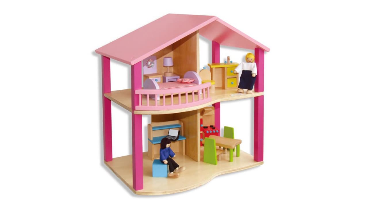 Puppenhaus Holz - inkl. Möbel