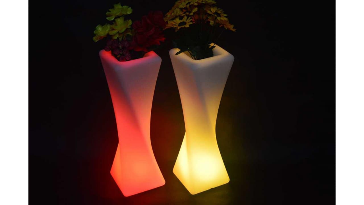 Vase LED 18 x 18 x 50cm Multicolore