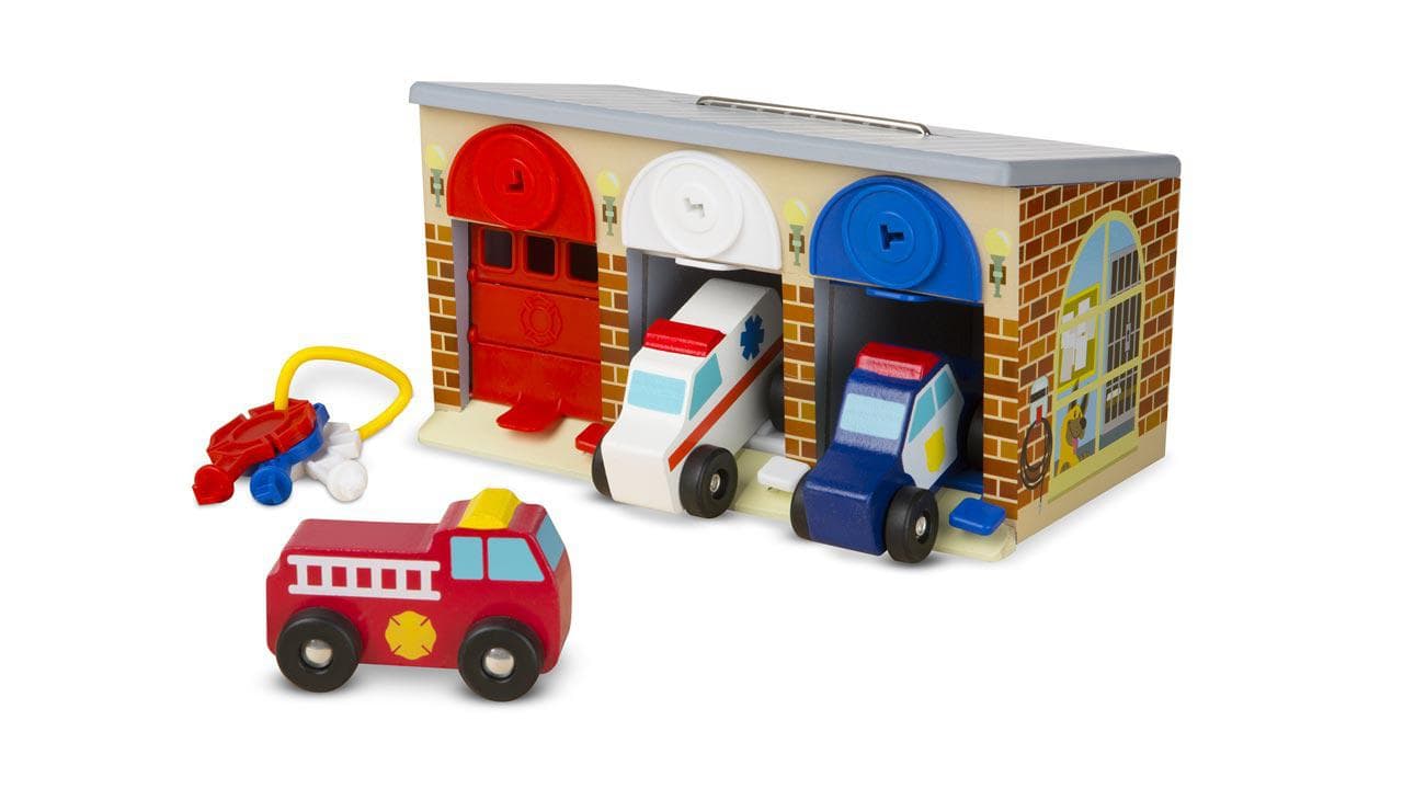 Garage mit Schloss - Set