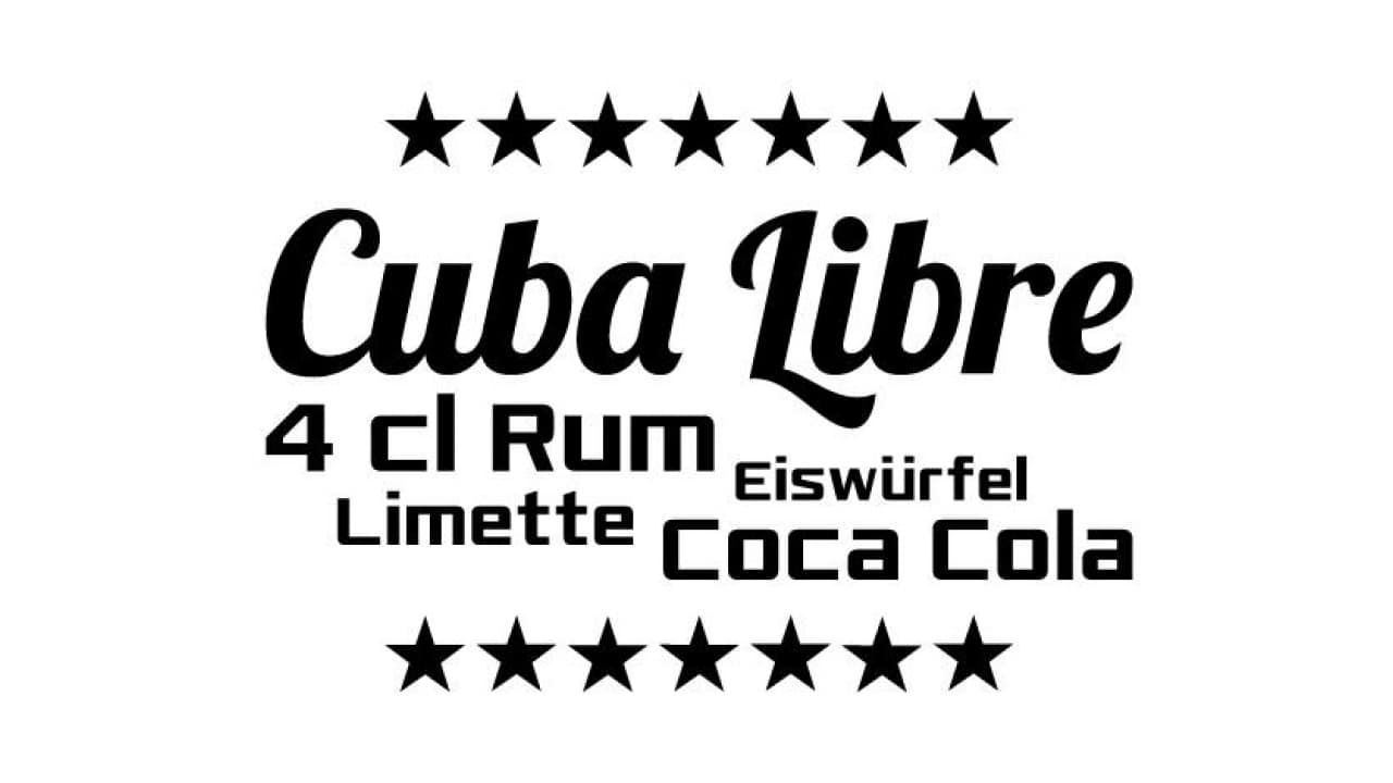 Wandtattoo Cuba Libre in div. Grössen erhältlich 1