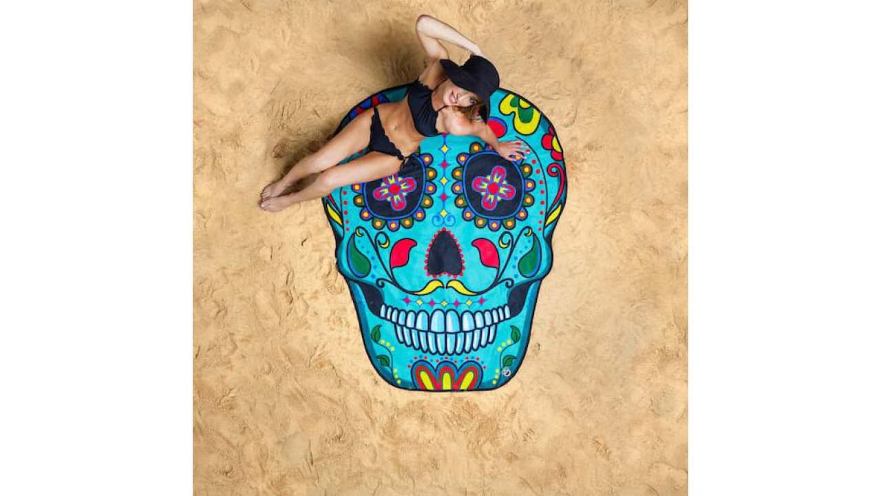 Badetuch Totenkopf - Ø 1.5m