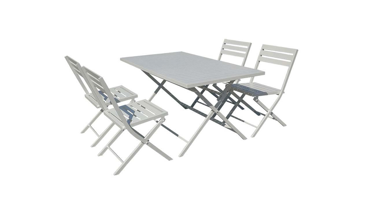 Klappbares Gartenmöbel-Set - 7-teilig, aus hochwertigem Aluminium 1