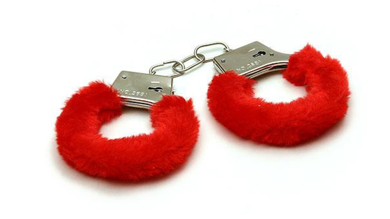 Plüsch Handschellen - Rot