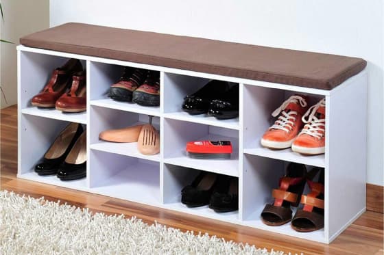 Schuhschrank - 2 variabel einteilbare Fächer