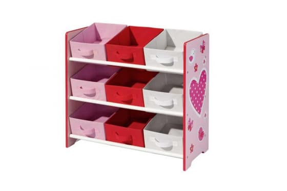 Aufbewahrungsregal - mit 9 Stoffboxen 1