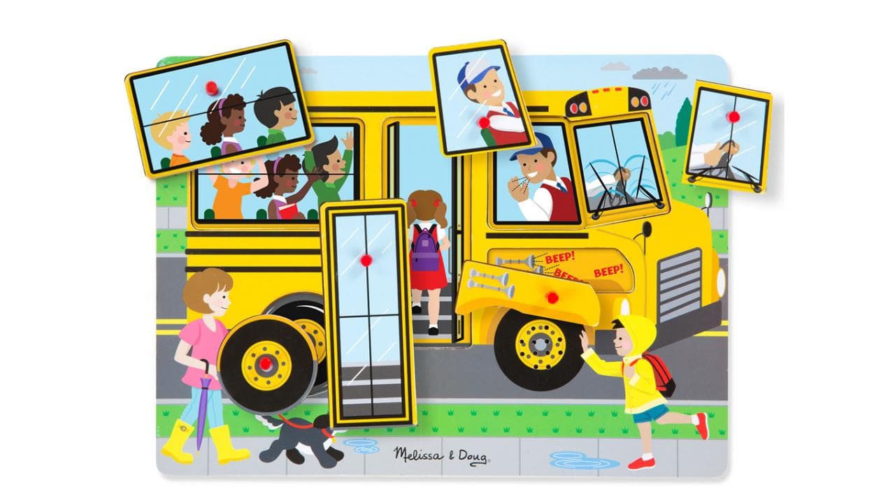 Sound-Puzzle Busfahrer - aus Holz