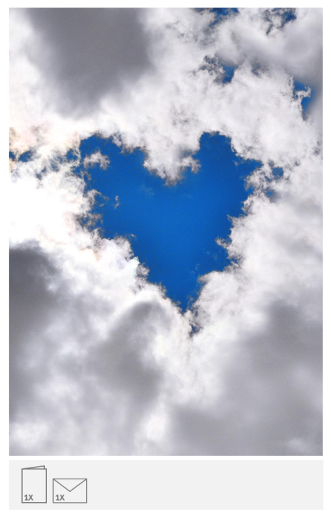 Fotokarte - Herz aus Wolken