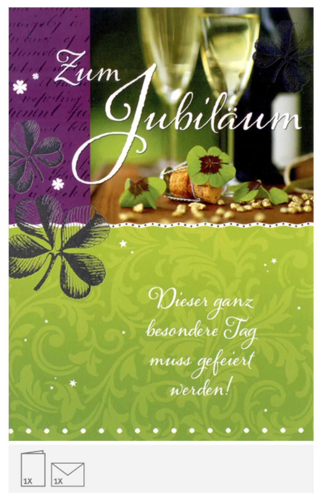 Jubiläumskarte Glückwunschkarte zum Jubiläum