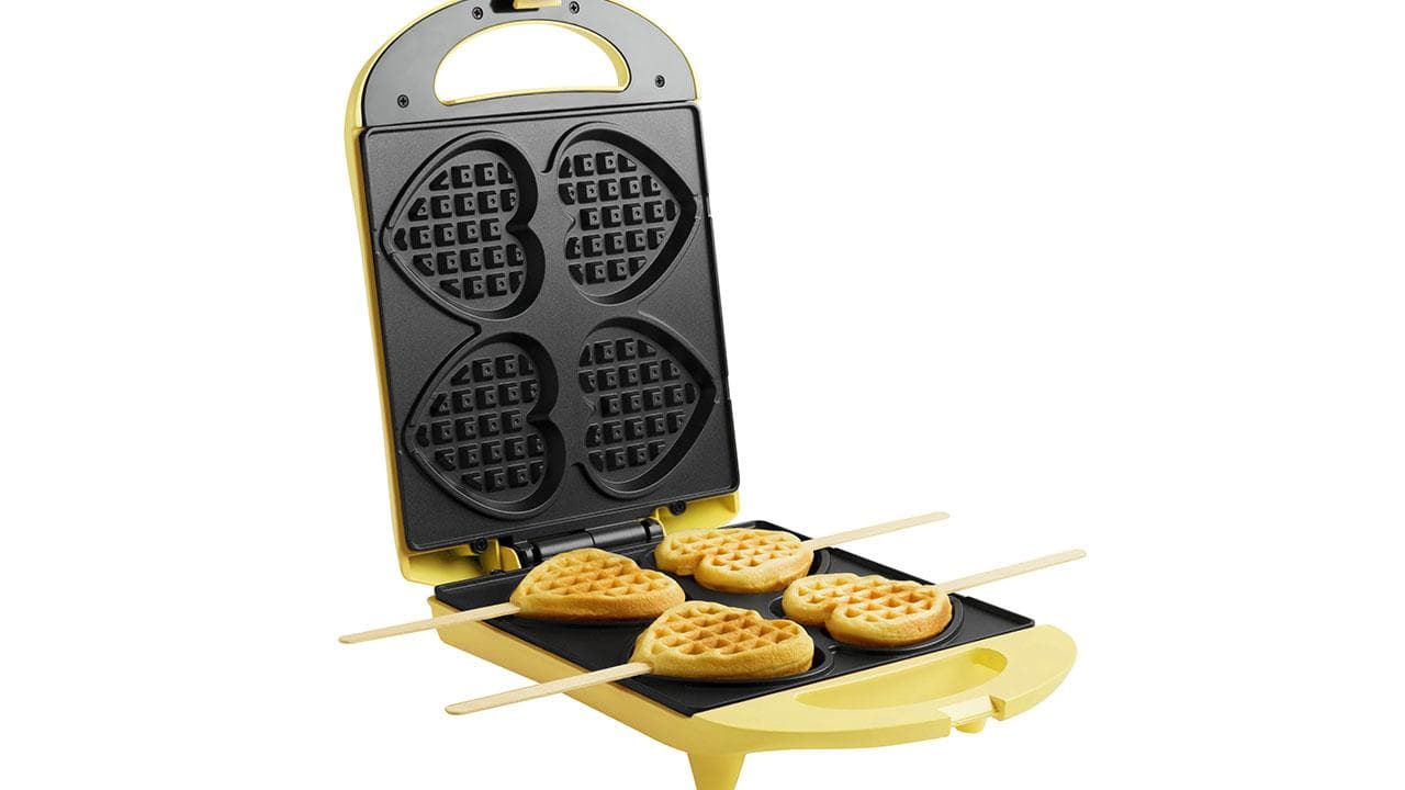 Waffeleisen - Herz am Stiel
