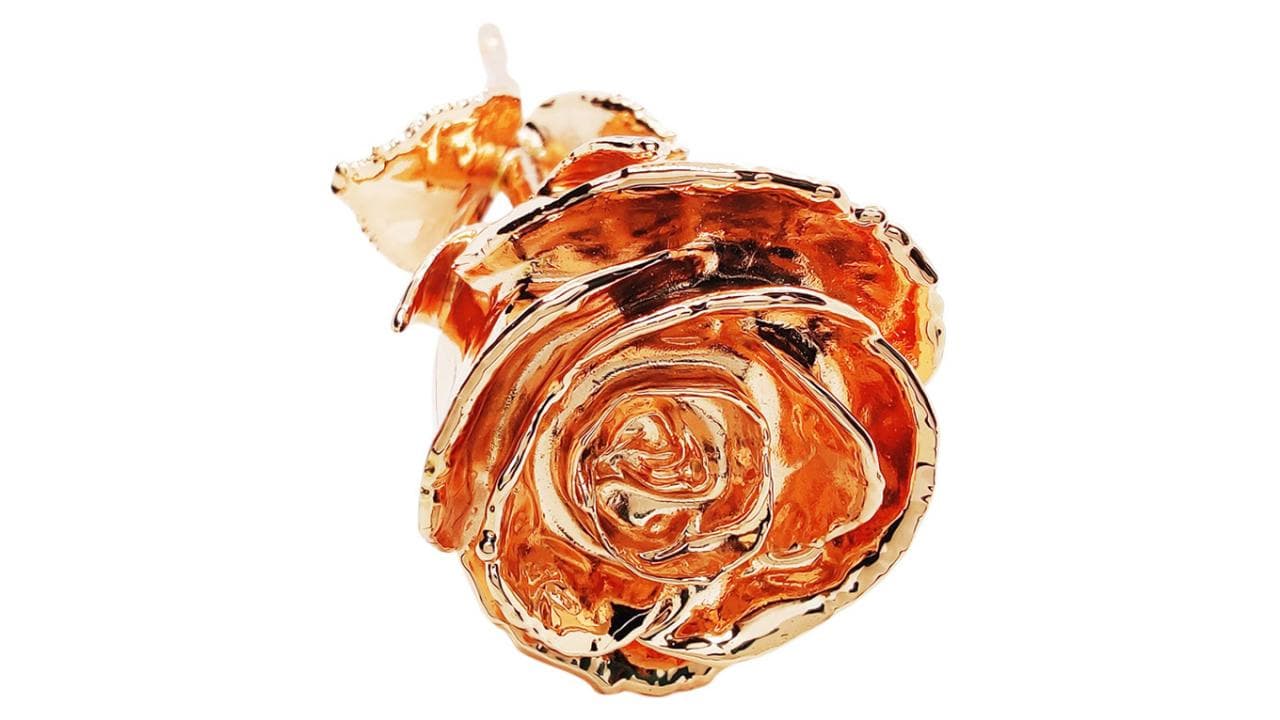 Rose in roségold - 28 cm - mit Gravur 4