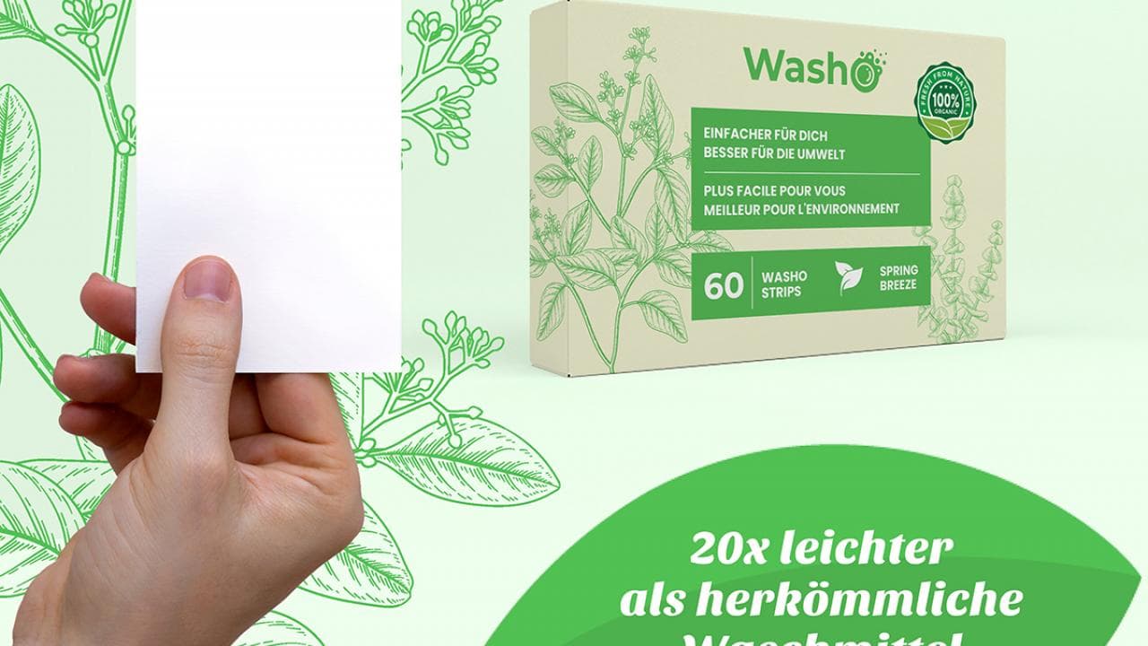 Nachhaltiges Waschmittel 60er Pack - 100% biologisch | ohne Plastik