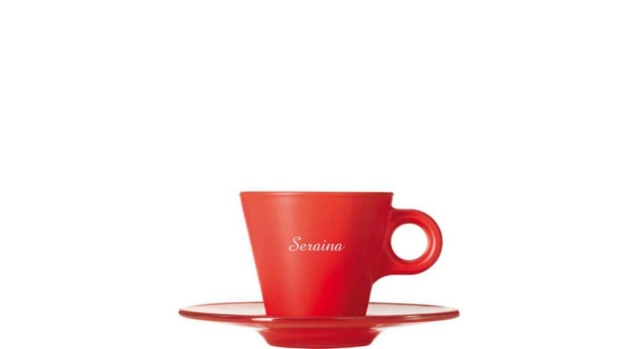 Tasse à expresso rouge - Personnalisable